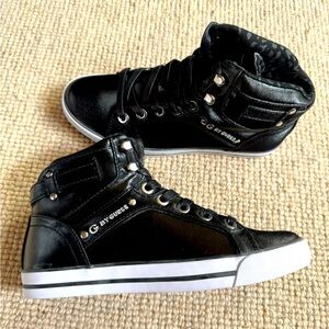 G by Guess OPALL5 black fabric high top sneakers.  Size 7M